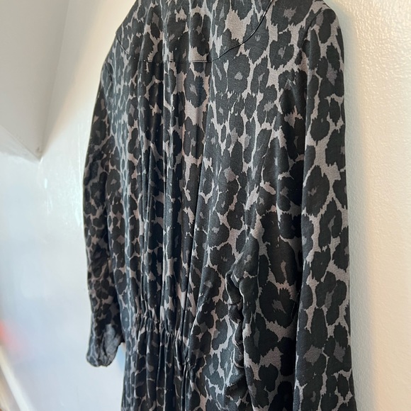 Joe Fresh Black/gray Leopard Print Tunic Med - Picture 5 of 12